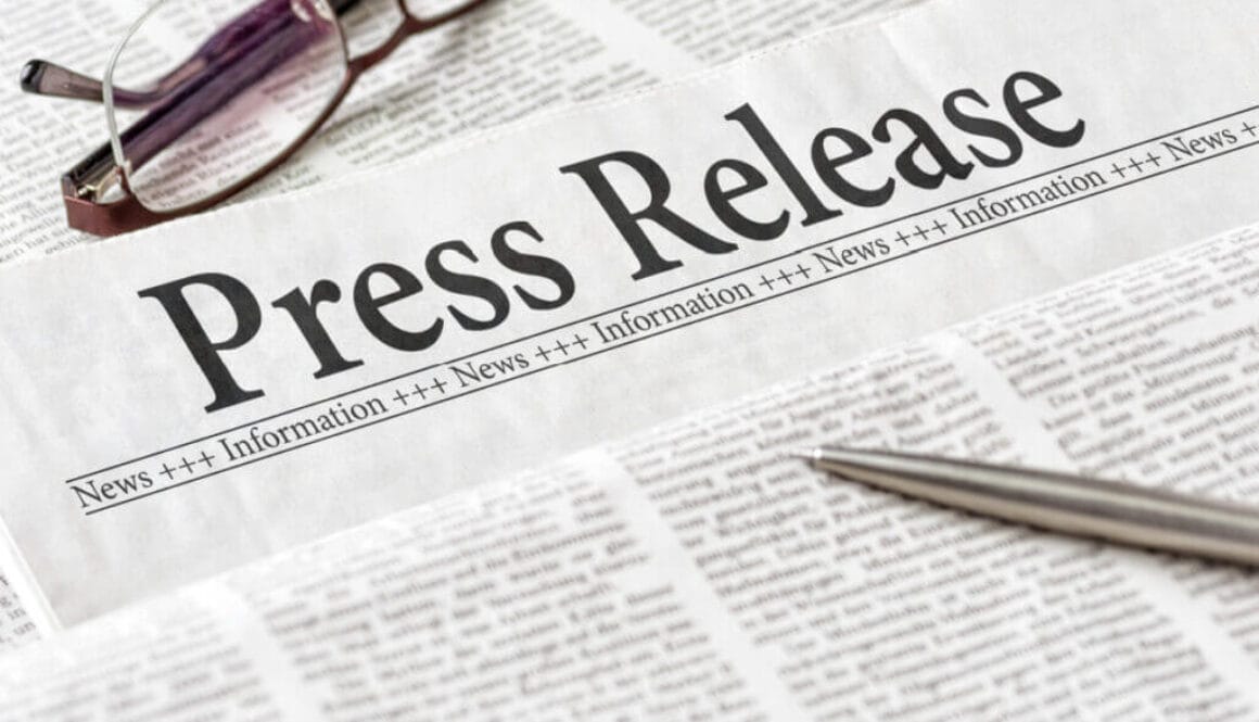 A newspaper with the headline Press Release A newspaper with the headline Press Release